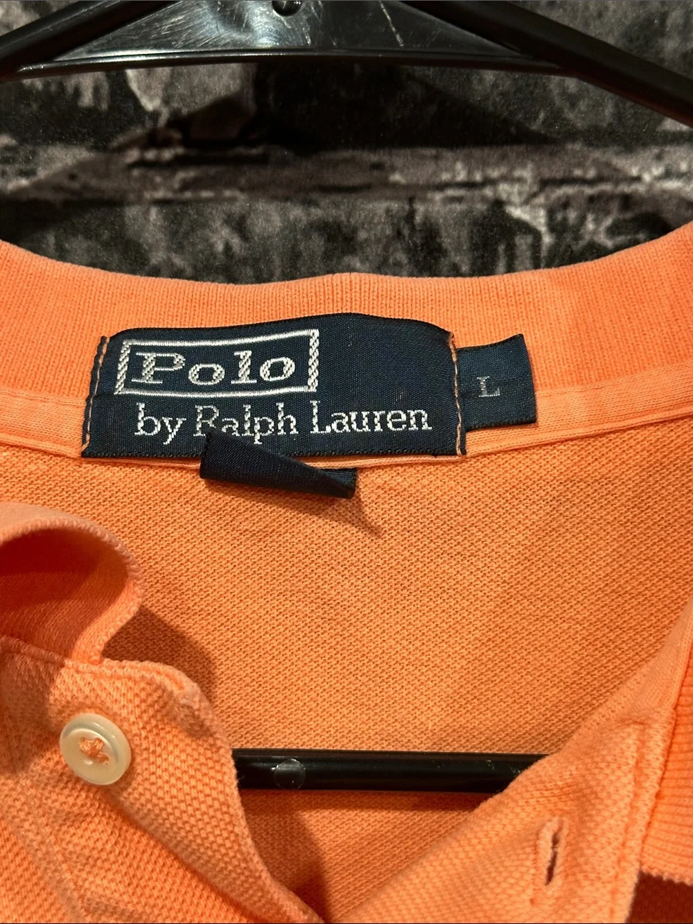 Ralph Lauren Orange Polo Shirt with teal Label
